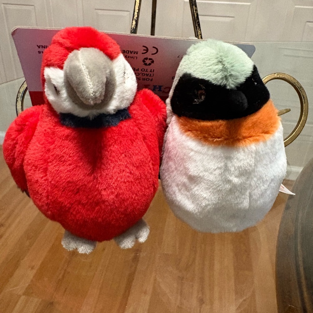 Smoochy Pet Pals ~SqueakyCrinkle Dog Toy. Birds 6”